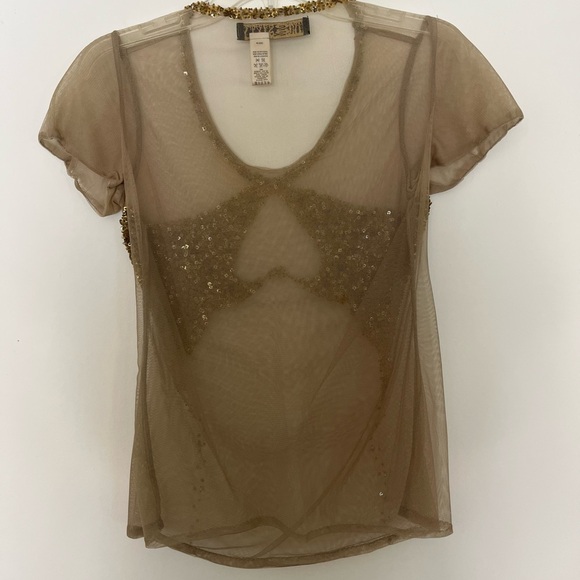 Original Miss Sixty Gold Sequin Top in Excellent condition. RARE! 👀✨ - Picture 3 of 7